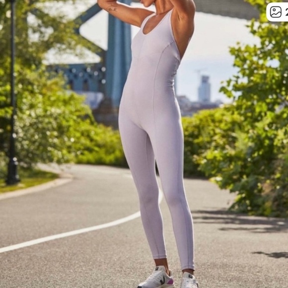 NWT Free People Movement Breathe Deeper Lavender Jumpsuit - Picture 2 of 5